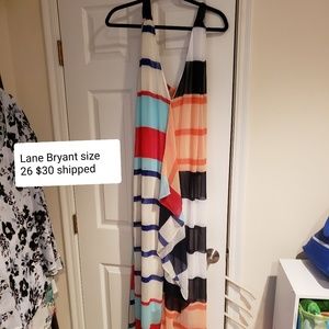 Lane Bryant size 26 striped maxi dress